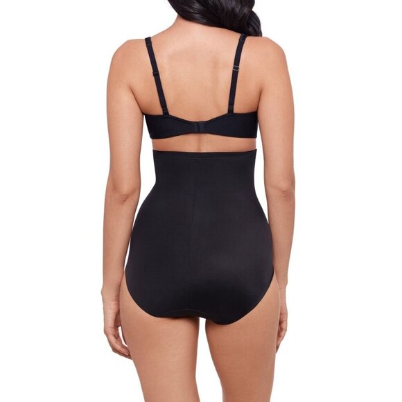 Miraclesuit Tummy Tuck High Waist Brief Large Black Compression Shapewear 2415 - Picture 3 of 8
